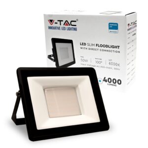 50W LED Floodlight Samsung Chip Black Body 4000K