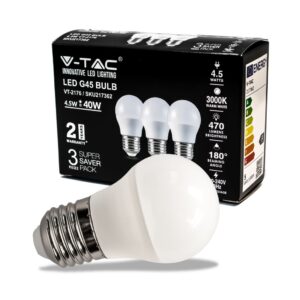 LED Bulb 4.5W E27 G45 3000K 3Pcs/Pack