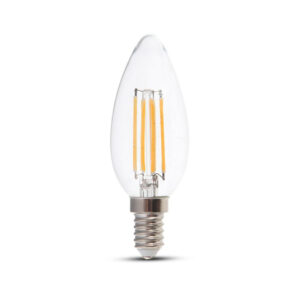 LED Bulb 4W Filament E14 Clear Cover Candle Dimmable 3000K ?