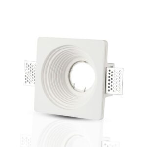 GU10 Fitting Gypsum White Recessed Light Round