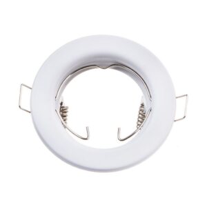 GU10 Round Spotlight Fitting White 2 Pcs/Box