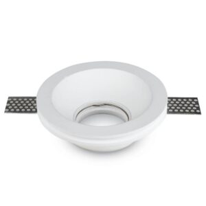 GU10 Fitting Round Gypsum White