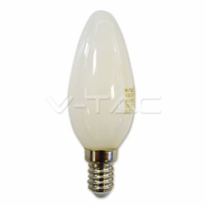 LED Bulb - 4W Filament E14 White Cover Candle 4000K