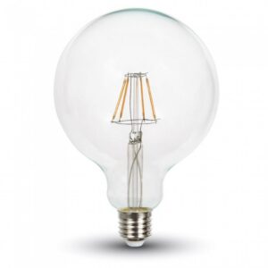 LED Bulb 6W Filament E27 G125 Clear Cover 6400K