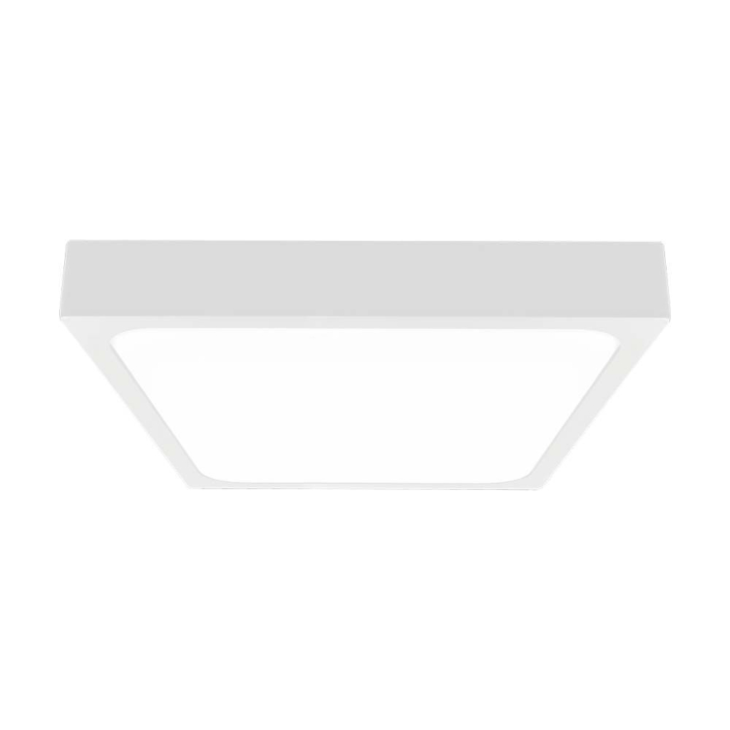 24W LED Dome Light with Microwave Sensor 4000K Square,White Frame IP44