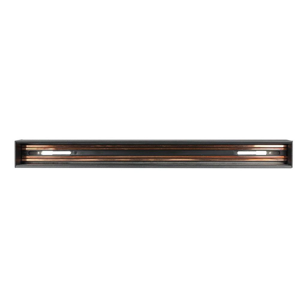 Recessed Aluminium Track Rail Black 1M