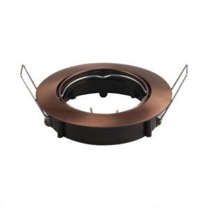GU10 Fitting Round Movable Bronze